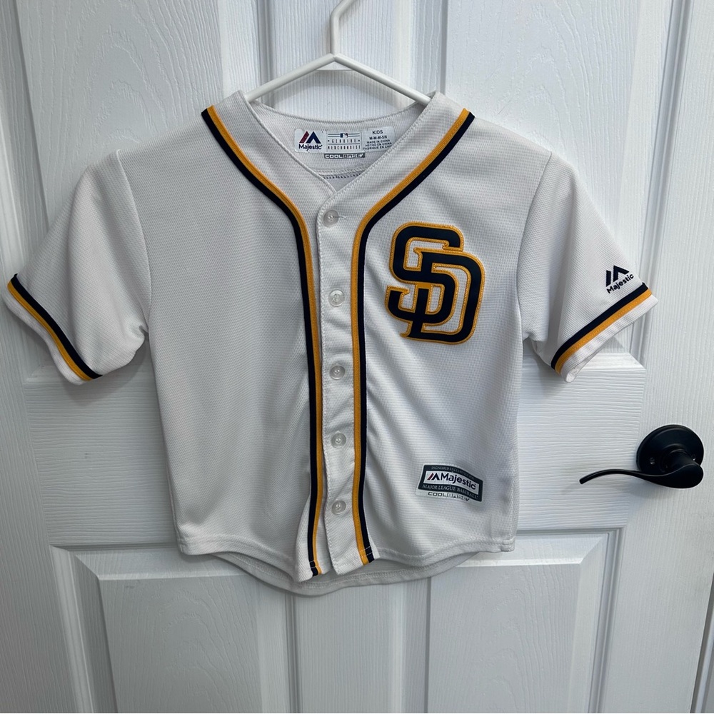 Majestic Cool Base San Diego Padres White MLB Kids Jersey